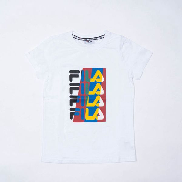 Fila Tyler Boy's T-Shirts - White,NZ 975-29451